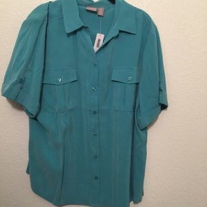 New Chico’s silky shirt XL